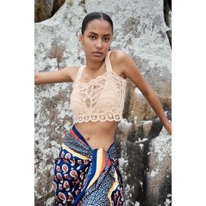EMBROIDERED GUIPURE LACE CROP TOP LIMITED EDITION